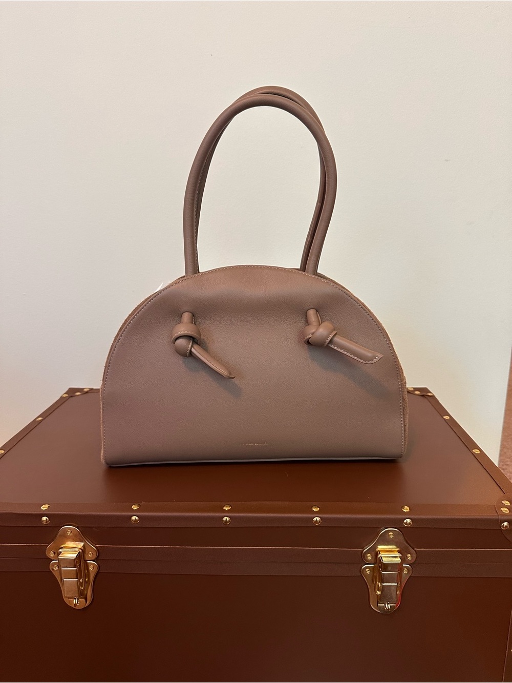 Mansur Gavriel Taupe Dome Shoulder Bag